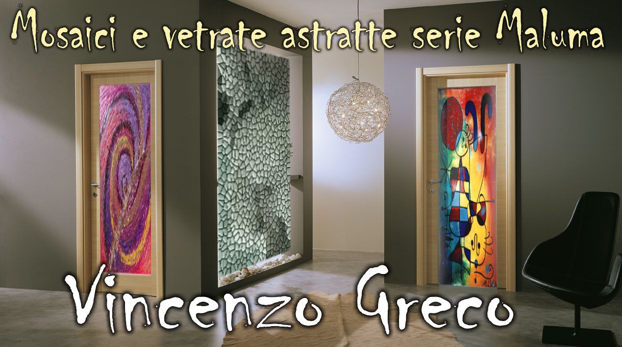 Mosaici e vetrate informali per porte e arredamenti moderni serie Mosaici e vetrate informali per porte e arredamenti moderni serie