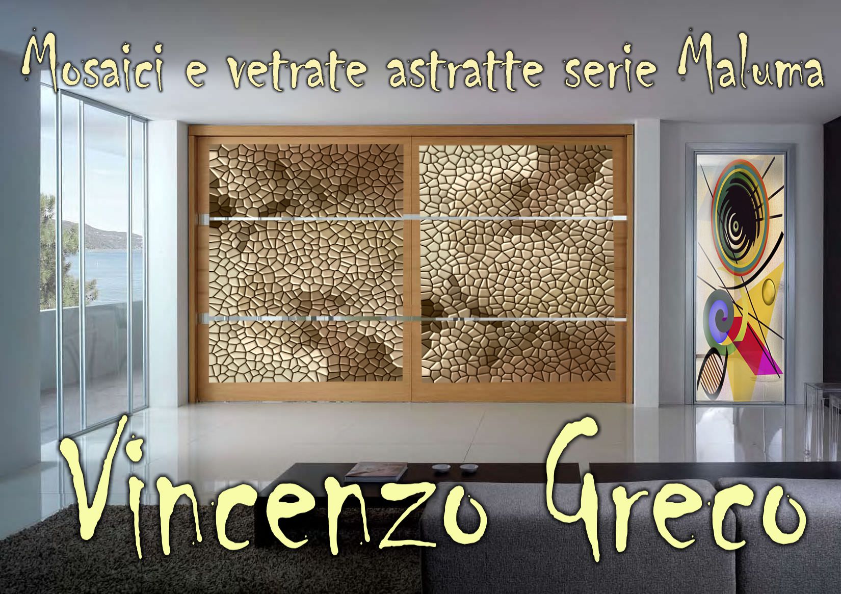 Mosaici e vetrate informali per porte e arredamenti moderni serie Mosaici e vetrate informali per porte e arredamenti moderni serie